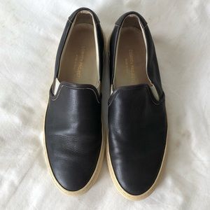 Common Projects Men’s Slip-On Black Leather Shoes